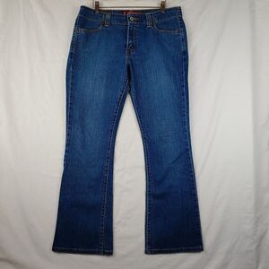 Levis 525 Jeans 10M Blue Nouveau Low Rise* Boot Cut Medium Wash Stretch Denim‎